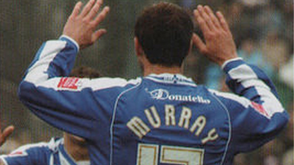 Glenn Murray scores against Hartlepool United for Brighton in League One in 2008