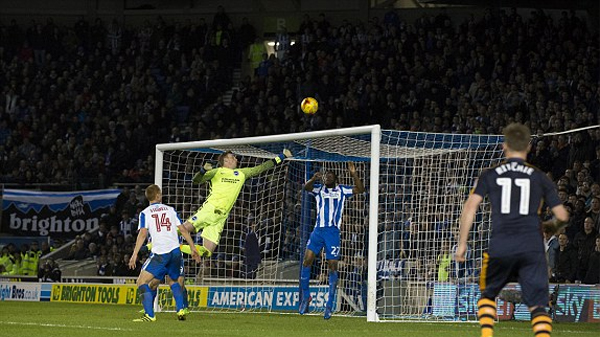 Brighton concede a freak goal against Newcastle United at the Amex in the 2016-17 season
