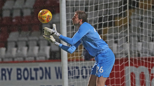 Tim Krul playing for Brighton Under 21s against Stevenage in the EFL Trophy