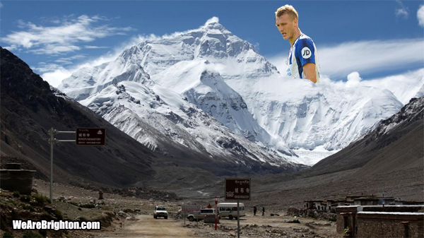 Brighton defender Dan Burn and Mount Everest