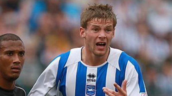James Tunnicliffe playing for Brighton in the 2009-10 season