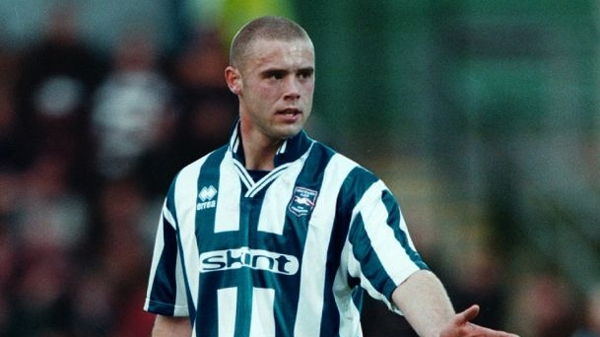 Danny Cullip playing for Brighton and Hove Albion in 2000