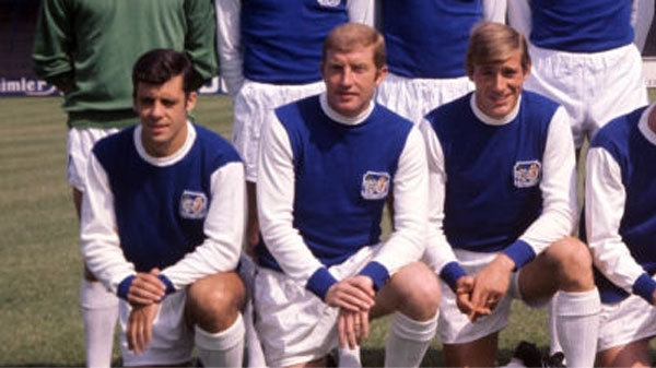 Brighton wore a blue home shirt with white sleeves between 1964 and 1967