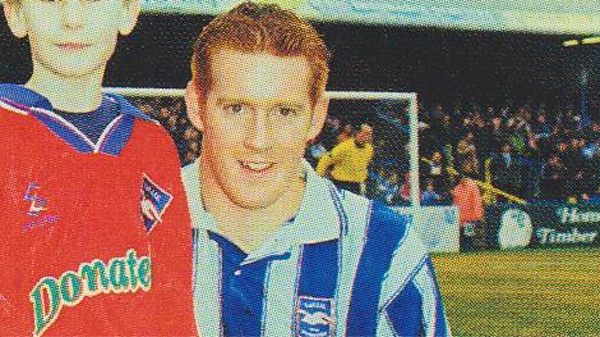 Kerry Mayo playing for Brighton & Hove Albion in the 1998-99 Division Three season