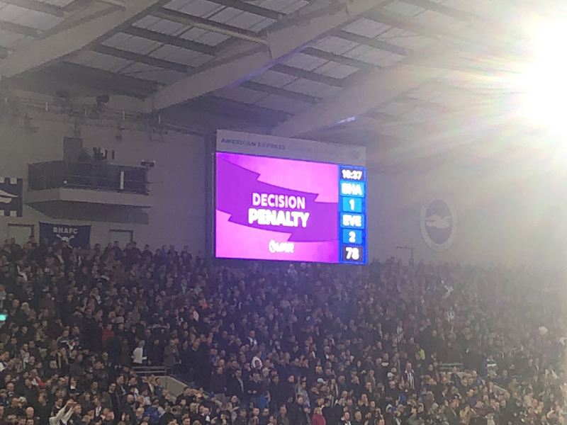 Brighton had VAR controversy to thank for their 3-2 victory over Everton in October 2019