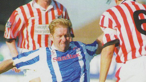 Ian Baird playing for Brighton as they began their club record winless home run of 11 games in the 1997-98 season