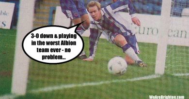 Brighton and Hove Albion come back from 3-0 down to 4-4 with Colchester United in 1997