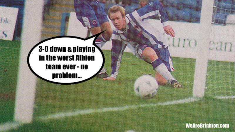 Brighton and Hove Albion come back from 3-0 down to 4-4 with Colchester United in 1997