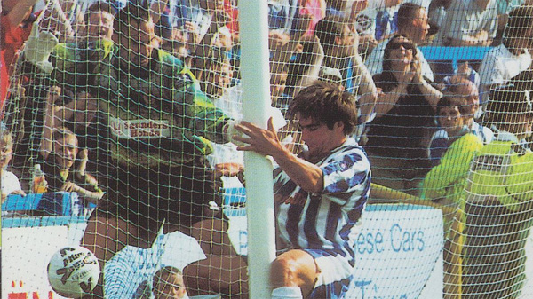 Richard Barker scores for Brighton and Hove Albion against Chester City