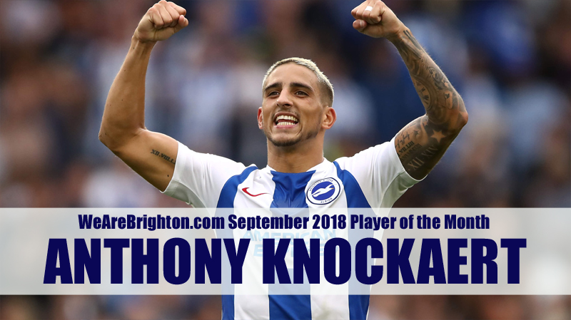 Anthony Knockaert is voted as WeAreBrighton.com Player of the Month for September