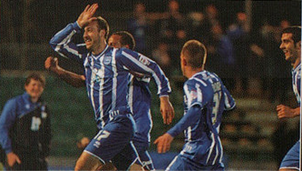Glenn Murray scores against Dagenham and Redbridge as Brighton secure promotion from League One