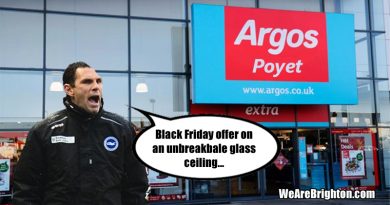 Gus Poyet complained about the glass ceiling as Brighton and Hove Albion manager