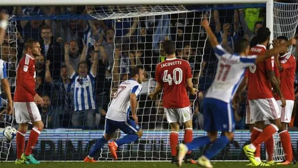Glenn Murray scores a brace in his first Brighton appearance for five years