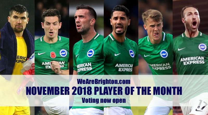 The nominations for the WeAreBrighton.com November 2018 Player of the Month