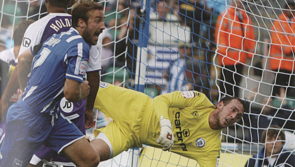 Glenn Murray scores his first goal of the 2010-11 season at home to Rochdale