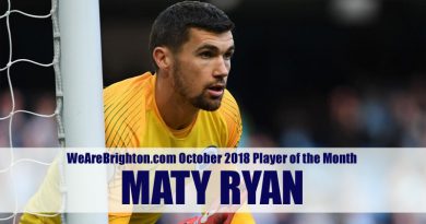 Maty Ryan is voted WeAreBrighton.com Player of the Month for October 2018