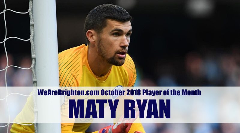 Maty Ryan is voted WeAreBrighton.com Player of the Month for October 2018