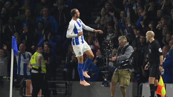 Glenn Murray scores his 99th goal for Brighton as the Albion beat West Ham United 1-0 at the Amex