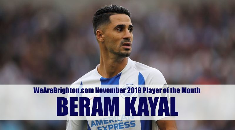 Beram Kayal has been voted as WeAreBrighton.com Player of the Month for November