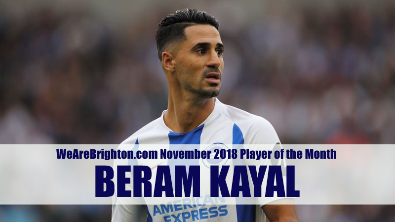 Beram Kayal has been voted as WeAreBrighton.com Player of the Month for November