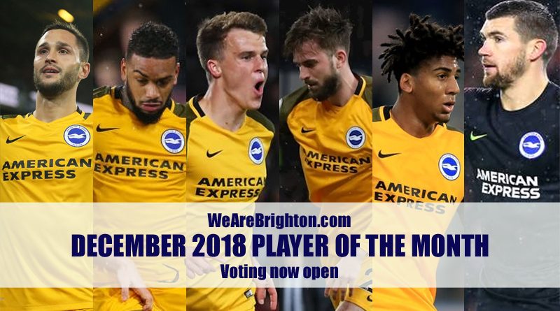 The nominations for the WeAreBrighton.com December 2018 Player of the Month