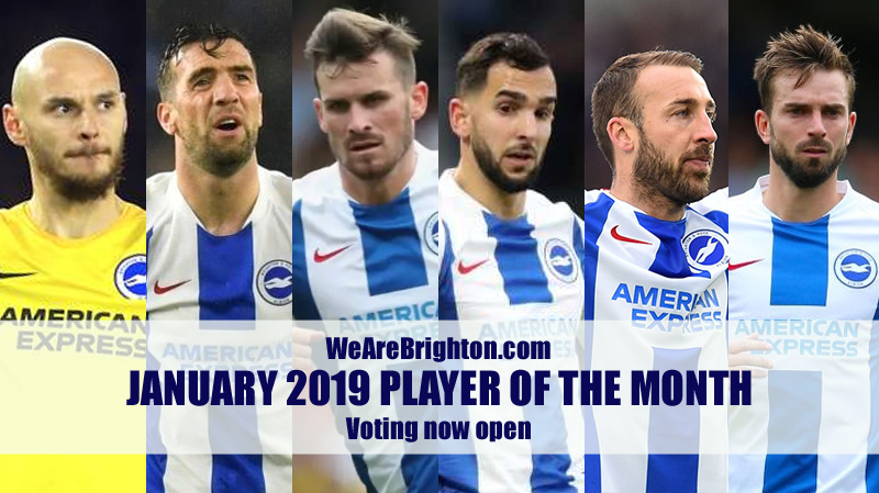 The candidates for January's WeAreBrighton.com Player of the Month award