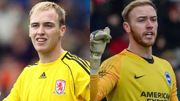 Jason Steele playing for Middlesbrough and Brighton and Hove Albion