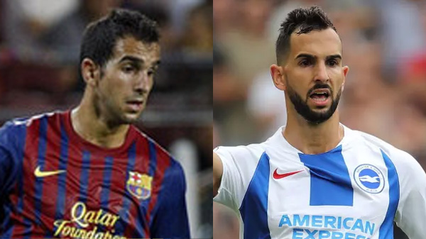 Martin Montoya playing for Barcelona and Brighton and Hove Albion
