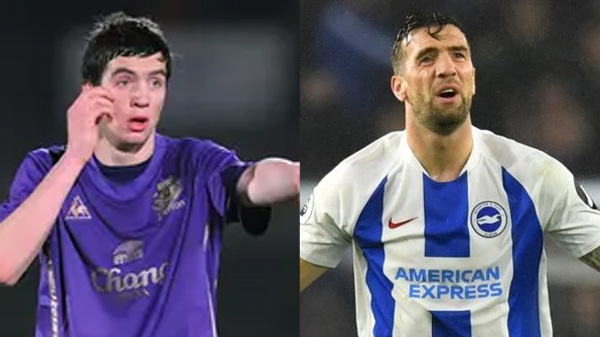 Shane Duffy playing for Everton and Brighton and Hove Albion