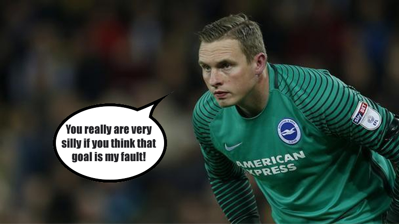 Brighton goalkeeper David Stockdale gets in a Twitter argument with fan site WeAreBrighton.com