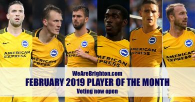 The candidates for the WeAreBrighton.com February 2019 Player of the Month award