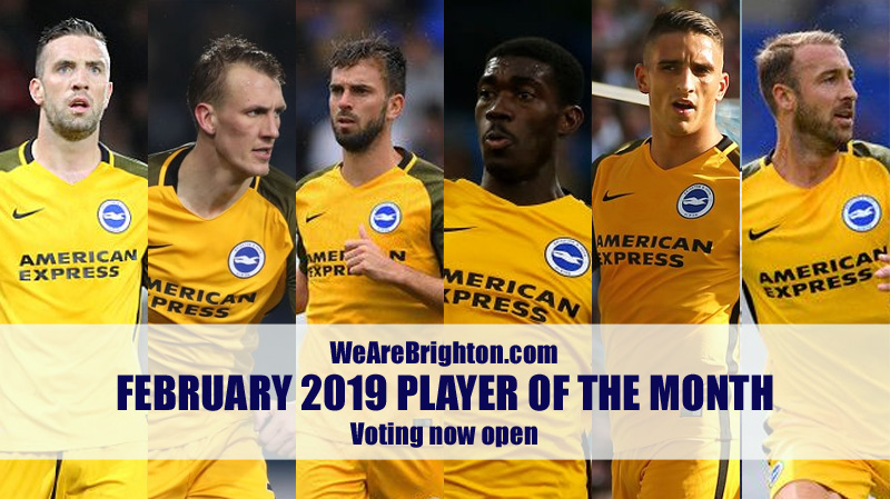 The candidates for the WeAreBrighton.com February 2019 Player of the Month award