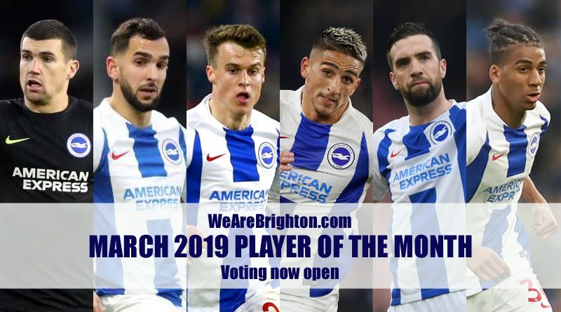 The candidates for the WeAreBrighton.com March 2019 Player of the Month award