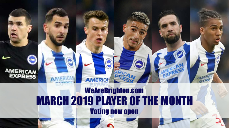 The candidates for the WeAreBrighton.com March 2019 Player of the Month award