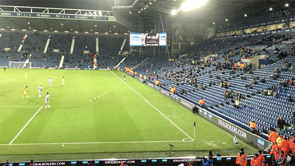 The Hawthorns is empty for West Bromwich Albion's FA Cup game with Brighton