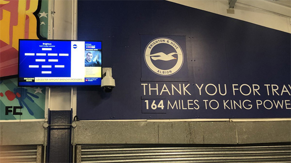 The away concourse at the King Power Stadium for Brighton's game with Leicester City