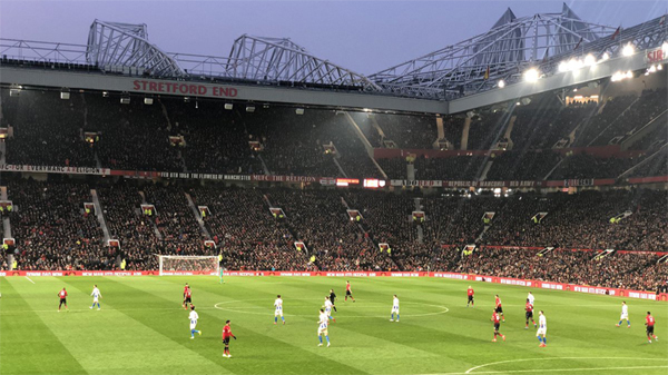 Brighton playing away at Manchester United in January 2019