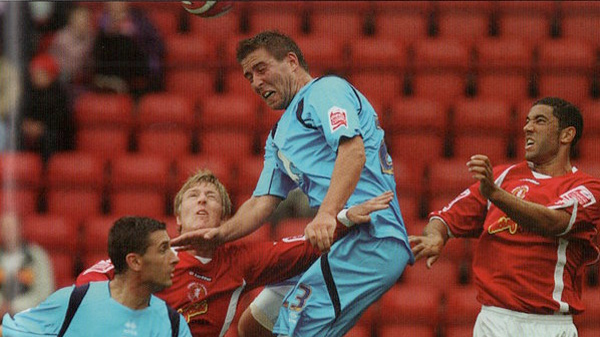 Adam Virgo playing for Brighton in their win on the opening day of the 2008-09 season away at Crewe Alexandra