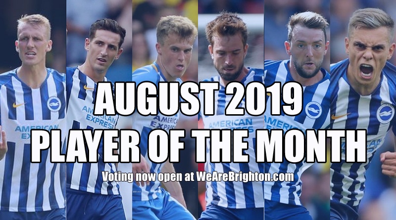 Voting is now open for the WeAreBrighton.com Player of the Month for August 2019