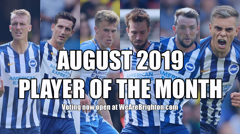 Voting is now open for the WeAreBrighton.com Player of the Month for August 2019