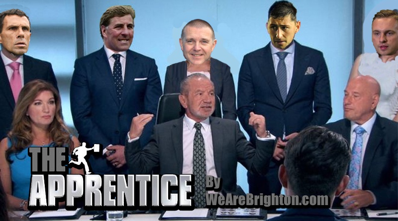 Brighton footballer managers and players in their own version of The Apprentice
