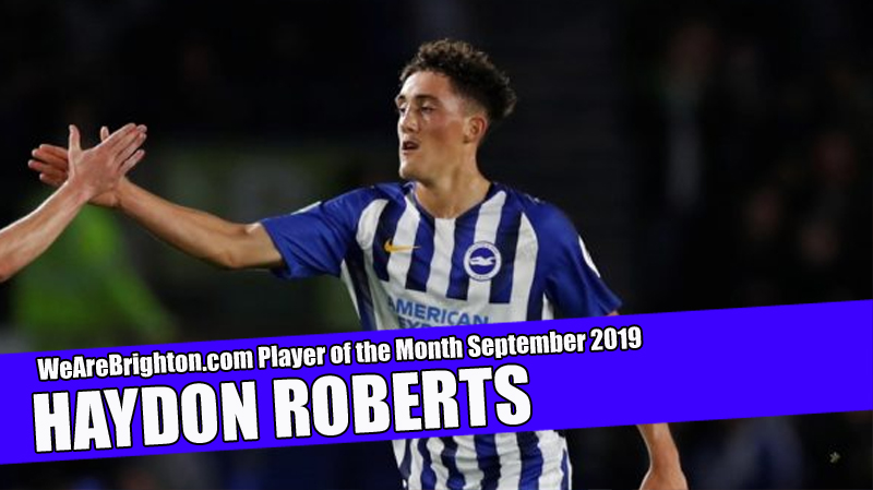 Haydon Roberts has been voted as Brighton Player of the Month for September 2019