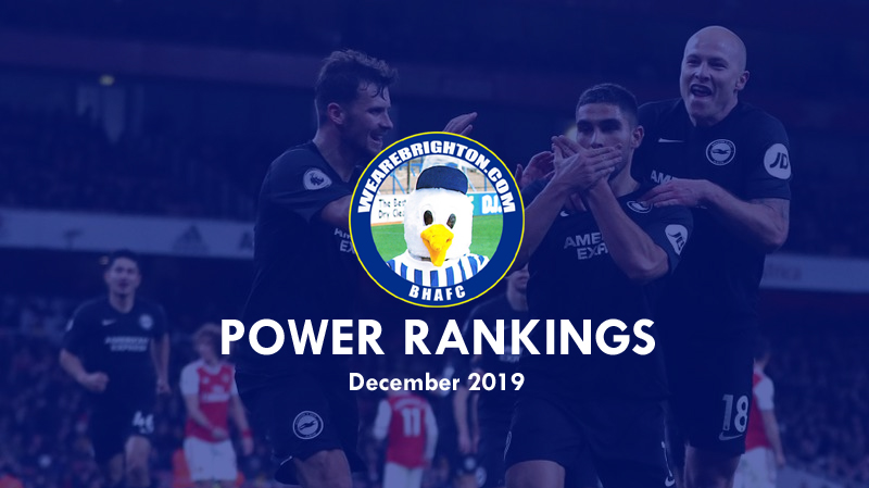 The December edition of the Brighton Power Rankings are out which reveal Brighton's best player this month