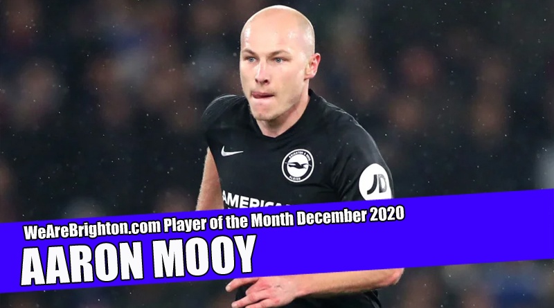 Aaron Mooy has been voted as Brighton and Hove Albion Player of the Month for December 2019