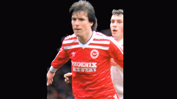Brighton & Hove Albion wore a stunning red away kit by Adidas between 1985 and 1987