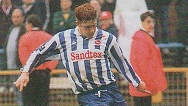 Kerry Mayo scored an on goal for Brighton in the final game of the 1996-97 season at Hereford