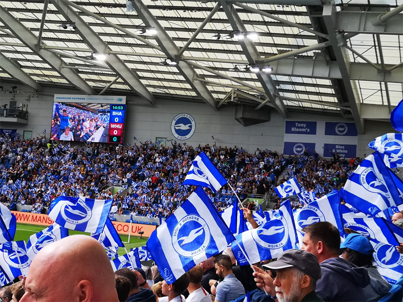 Brighton drew their first game at the Amex under Graham Potter 1-1 with West Ham United