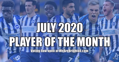 Voting is now open in the WeAreBrighton.com July 2020 Player of the Month award