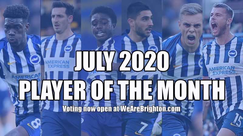 Voting is now open in the WeAreBrighton.com July 2020 Player of the Month award