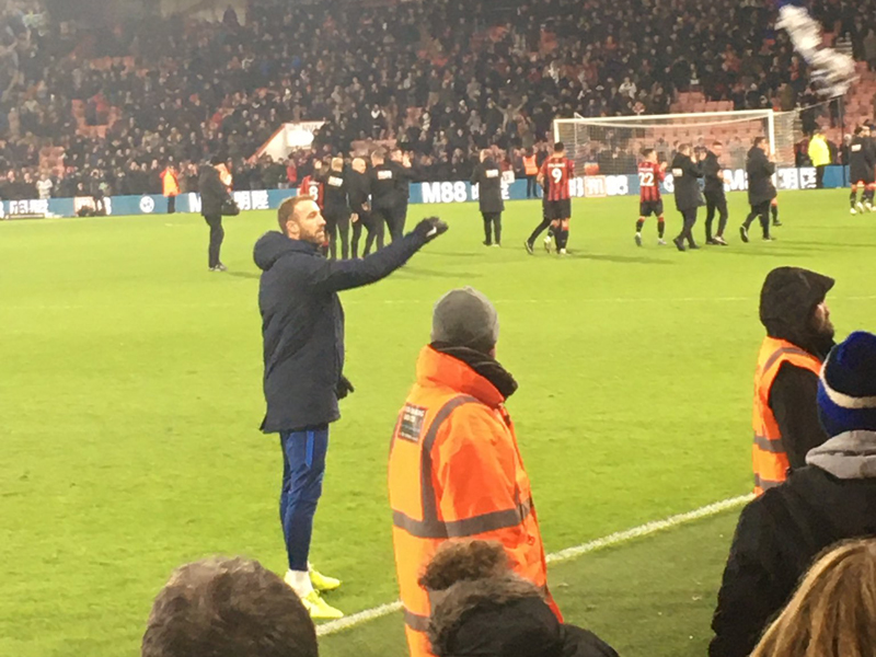 Glenn Murray waves to Brighton fans after the 3-1 defeat at Bournemouth in January of the 2019-20 season